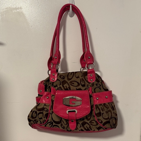 Handbags - Pink and Brown Designer Women's Bag